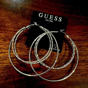 Guess Hoop Earrings NWT